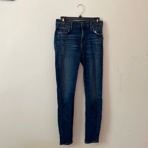 Blue high rise jeans
